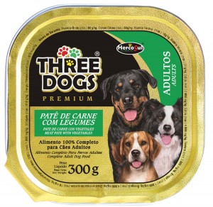 Three Dogs Premium Patê de Carne com Legumes